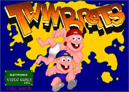 Title screen of Twin Brats on the Arcade.