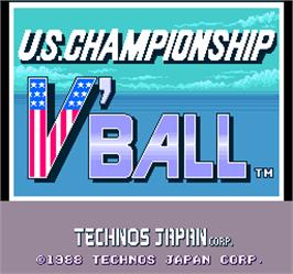 Title screen of U.S. Championship V'ball on the Arcade.