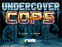 Title screen of Undercover Cops Alpha: Renewal Version on the Arcade.