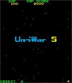 Title screen of UniWar S on the Arcade.