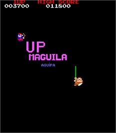 Title screen of Up Maguila on the Arcade.