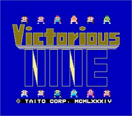 Title screen of Victorious Nine on the Arcade.