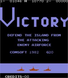 Title screen of Victory on the Arcade.