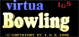 Title screen of Virtua Bowling on the Arcade.