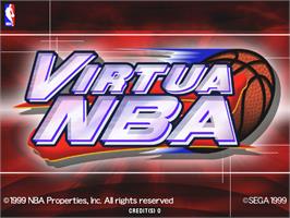 Title screen of Virtua NBA on the Arcade.