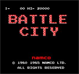 Title screen of Vs. Battle City on the Arcade.