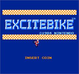 Title screen of Vs. Excitebike on the Arcade.