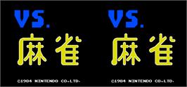 Title screen of Vs. Mahjong on the Arcade.