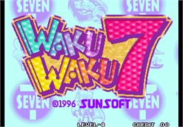 Title screen of Waku Waku 7 on the Arcade.