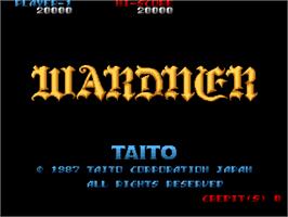 Title screen of Wardner on the Arcade.