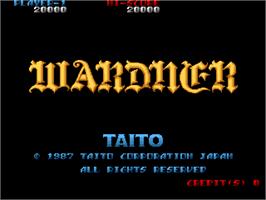 Title screen of Wardner on the Arcade.