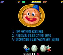 Title screen of Winter Bobble, The on the Arcade.