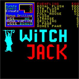 Title screen of Witch Jack on the Arcade.