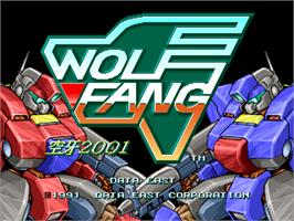 Title screen of Wolf Fang: Kuuga 2001 on the Arcade.