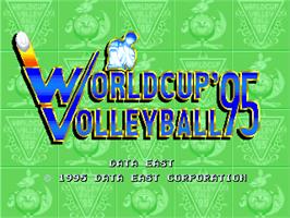 Title screen of World Cup Volley '95 on the Arcade.