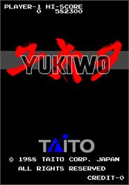 Title screen of Yukiwo on the Arcade.