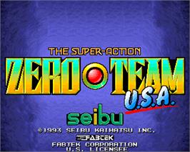 Title screen of Zero Team on the Arcade.
