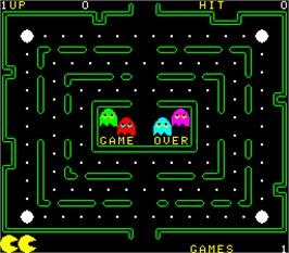 Title screen of unknown 'Pac Man with cars' gambling game on the Arcade.