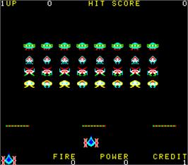 Title screen of unknown 'Space Invaders' gambling game on the Arcade.