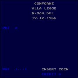 Title screen of unknown Italian poker game on the Arcade.
