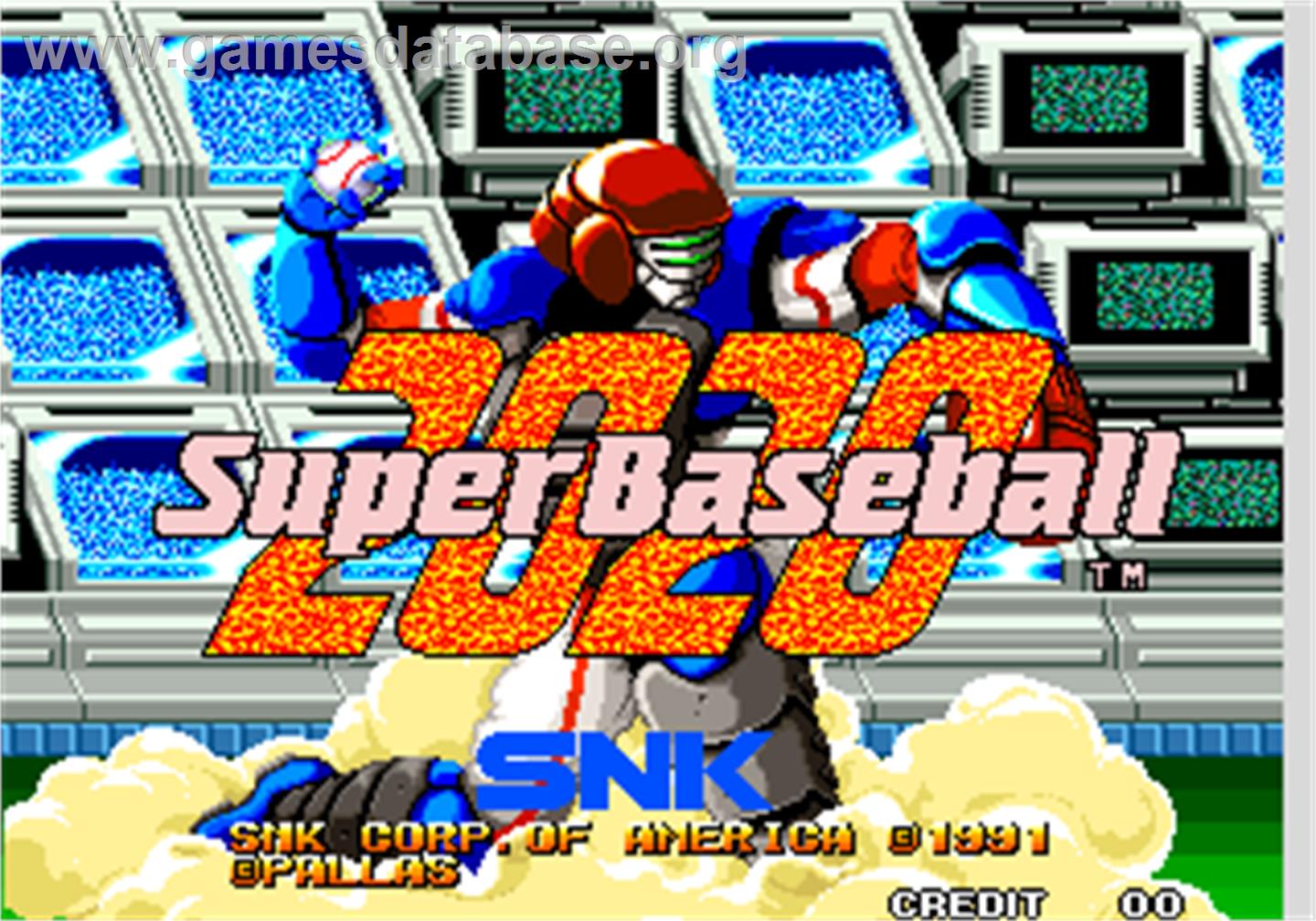 2020 Super Baseball - Arcade - Artwork - Title Screen