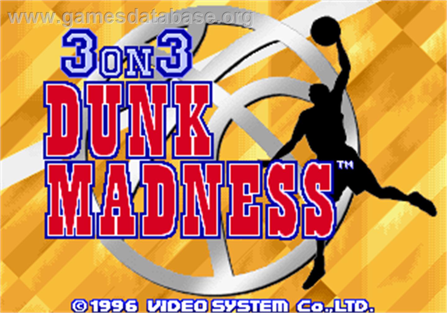 3 On 3 Dunk Madness - Arcade - Artwork - Title Screen