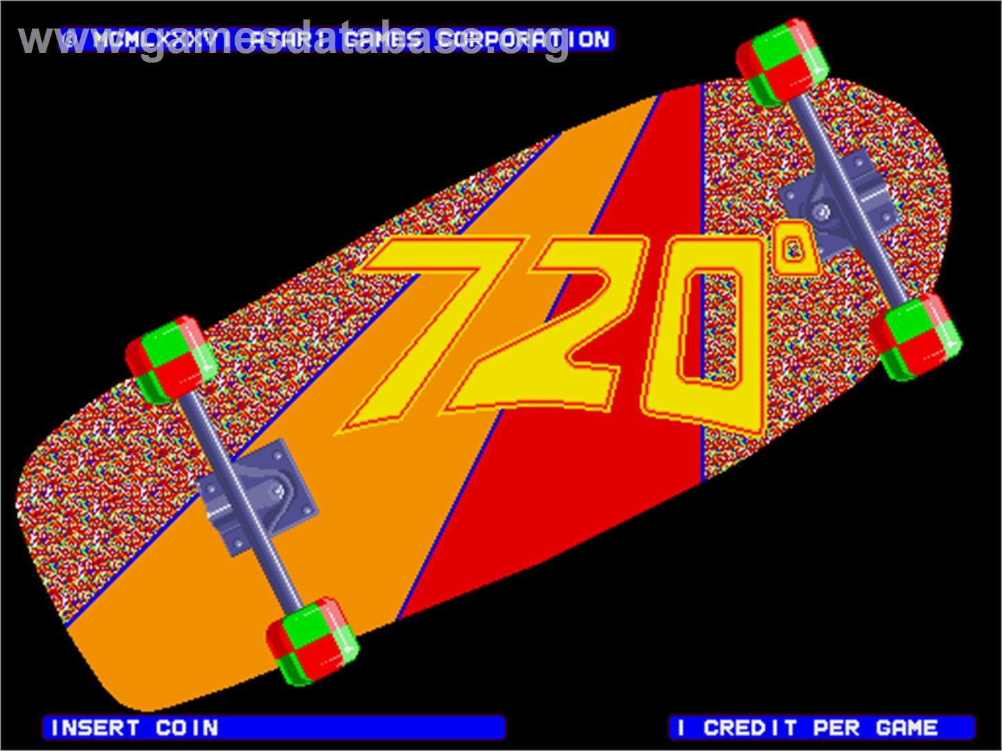 720 Degrees - Arcade - Artwork - Title Screen