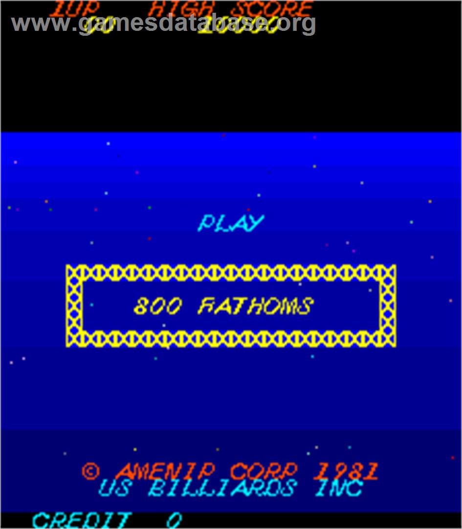 800 Fathoms - Arcade - Artwork - Title Screen