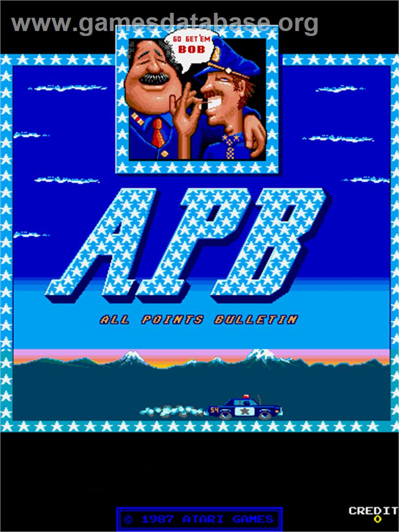 APB - All Points Bulletin - Arcade - Artwork - Title Screen