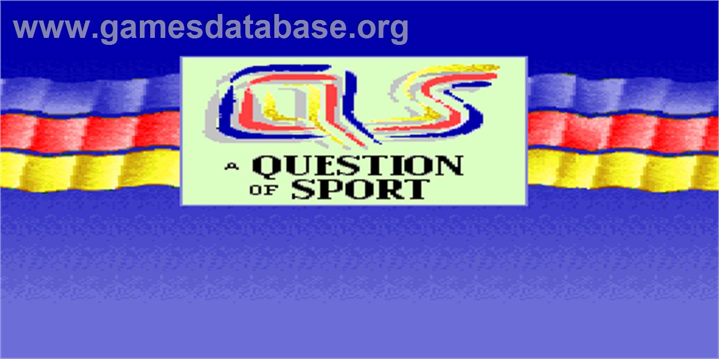 A Question of Sport - Arcade - Artwork - Title Screen