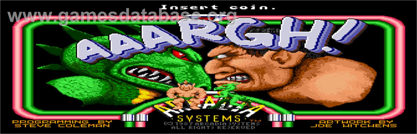 Aaargh - Arcade - Artwork - Title Screen