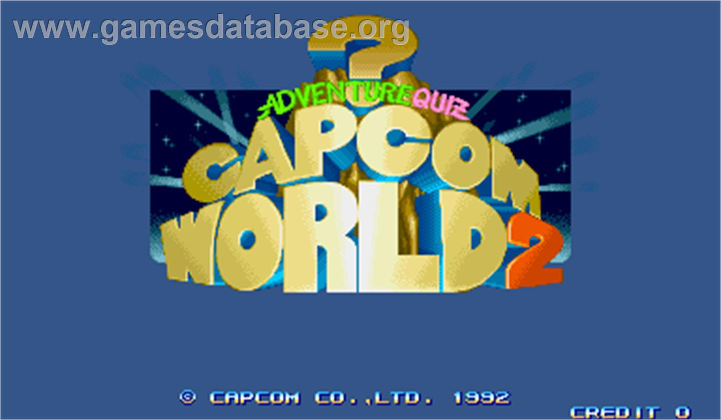 Adventure Quiz Capcom World 2 - Arcade - Artwork - Title Screen