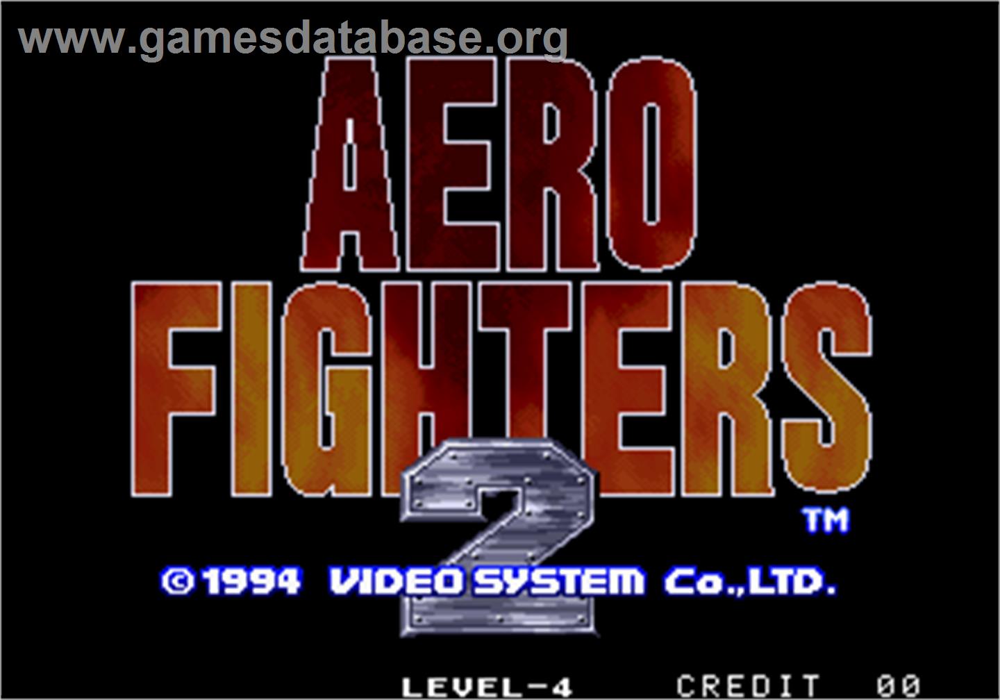 Aero Fighters 2 / Sonic Wings 2 - Arcade - Artwork - Title Screen