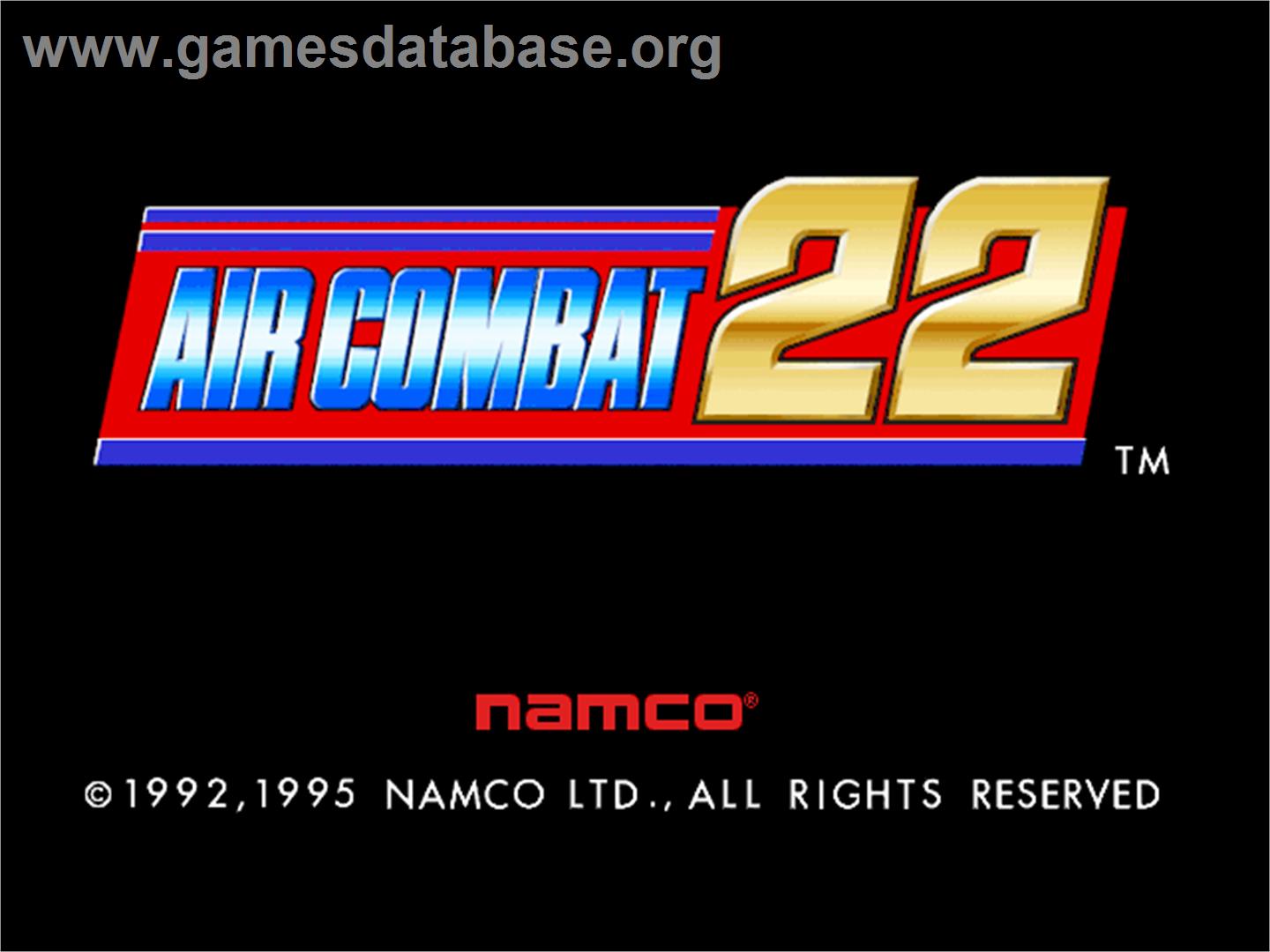 Air Combat 22 - Arcade - Artwork - Title Screen