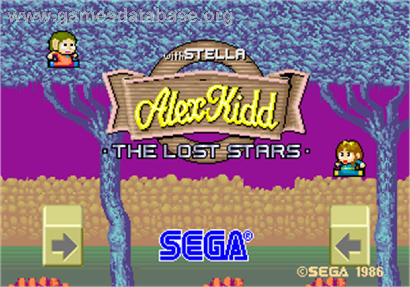 Alex Kidd: The Lost Stars - Arcade - Artwork - Title Screen
