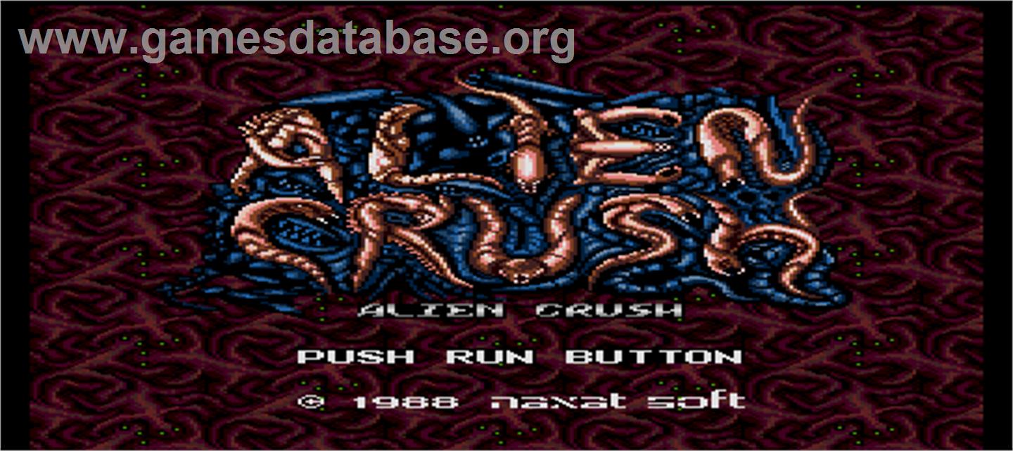 Alien Crush - Arcade - Artwork - Title Screen