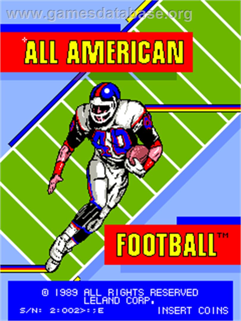 All American Football - Arcade - Artwork - Title Screen