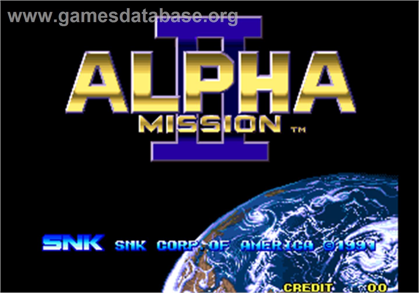 Alpha Mission II / ASO II - Last Guardian - Arcade - Artwork - Title Screen
