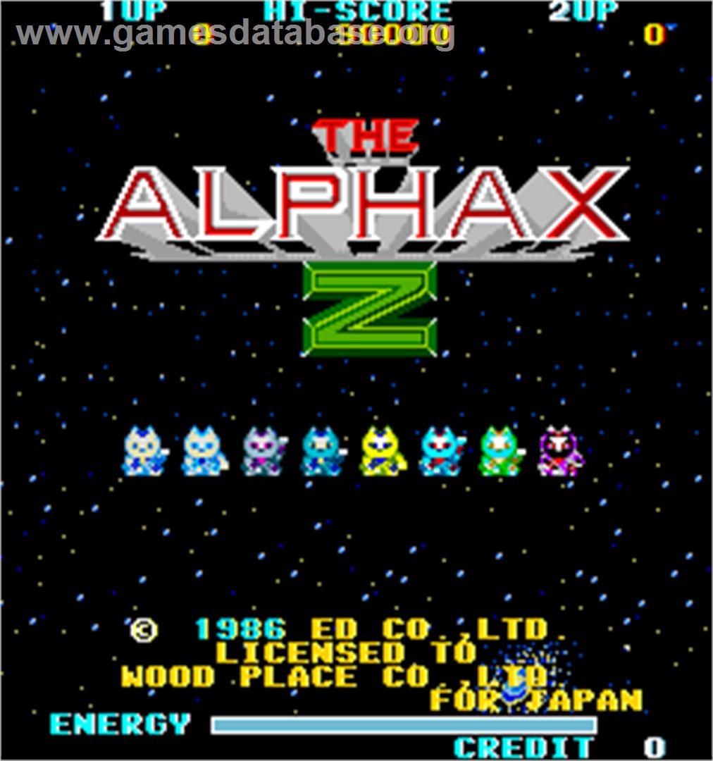 Alphax Z, The - Arcade - Artwork - Title Screen