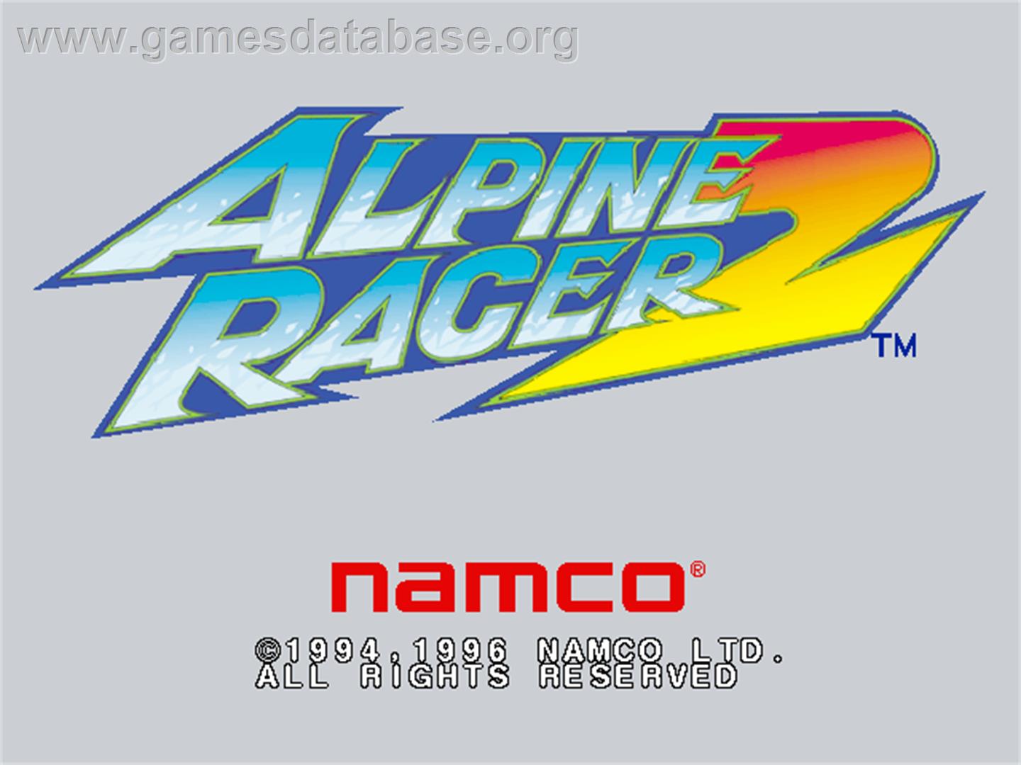 Alpine Racer 2 Arcade Artwork Title Screen