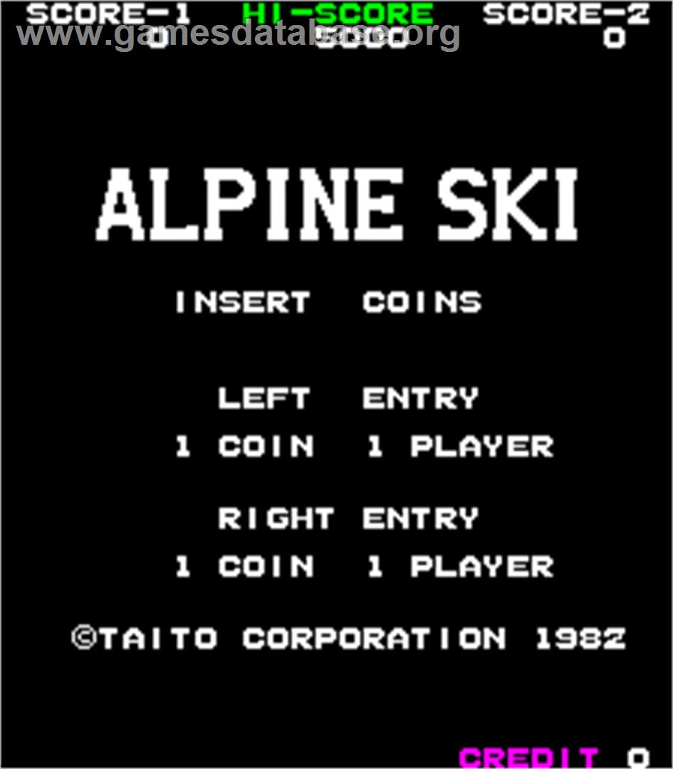 Alpine Ski - Arcade - Artwork - Title Screen
