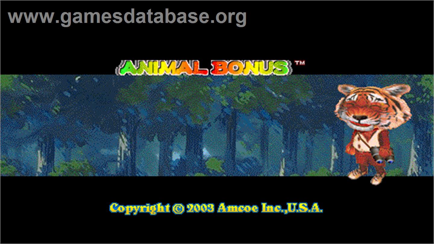 Animal Bonus - Arcade - Artwork - Title Screen