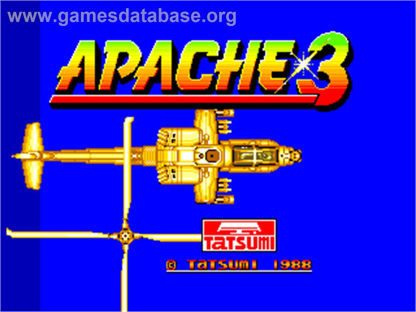 Apache 3 - Arcade - Artwork - Title Screen