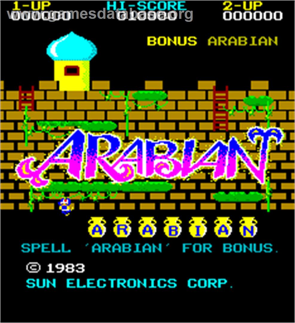Arabian - Arcade - Artwork - Title Screen