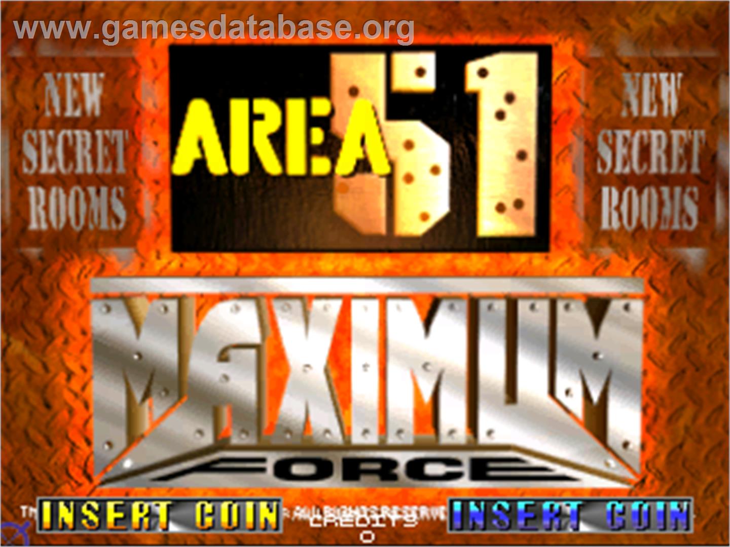 Area 51 / Maximum Force Duo - Arcade - Artwork - Title Screen