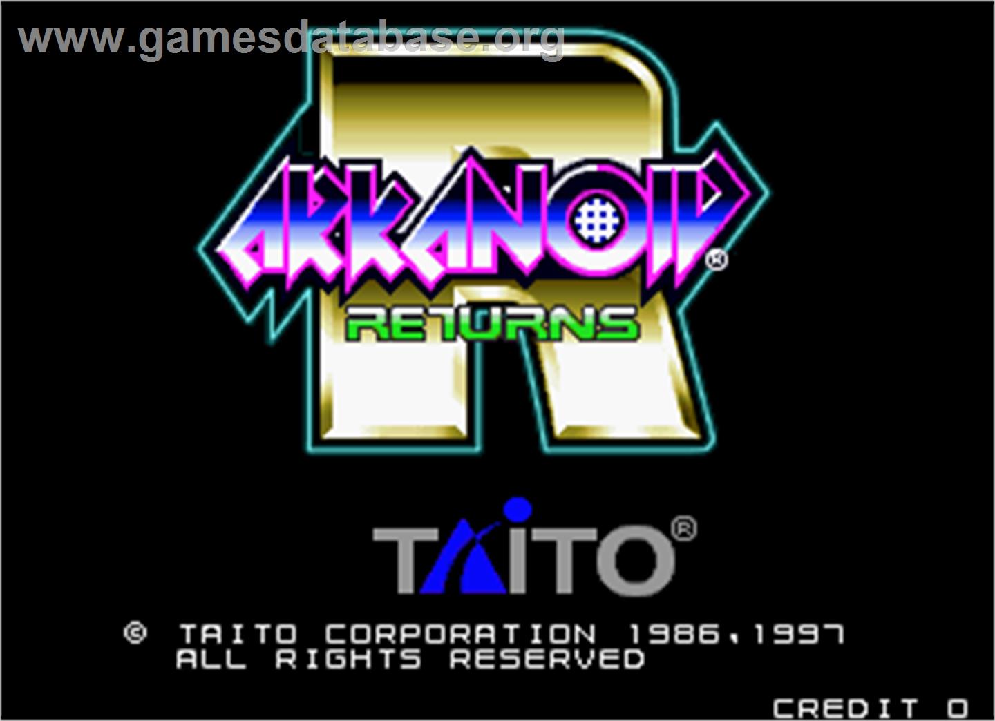 Arkanoid Returns - Arcade - Artwork - Title Screen