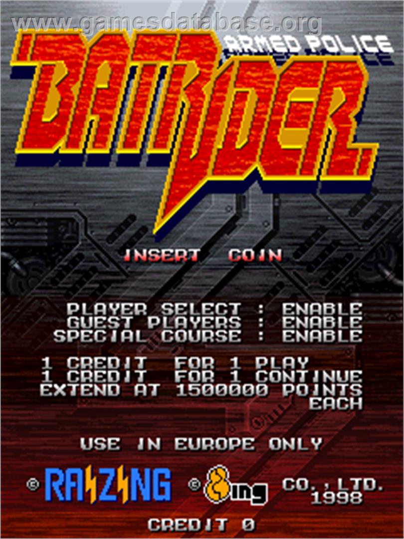 Armed Police Batrider - Arcade - Artwork - Title Screen