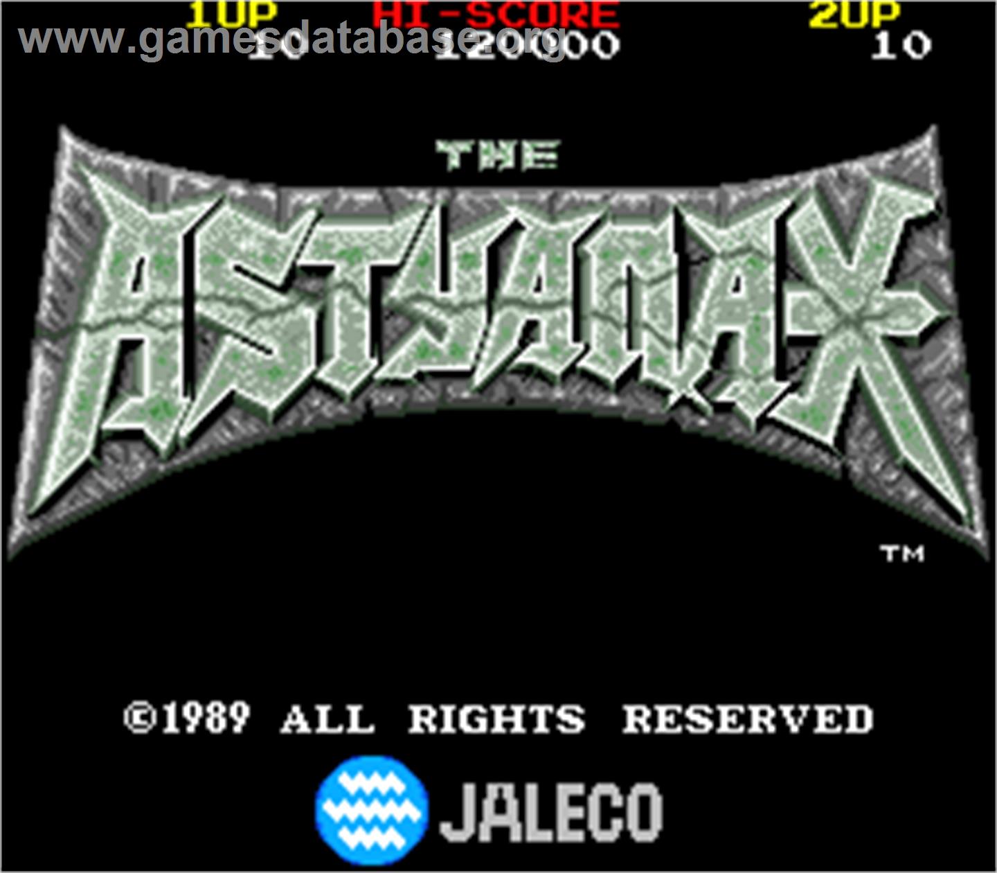 Astyanax, The - Arcade - Artwork - Title Screen