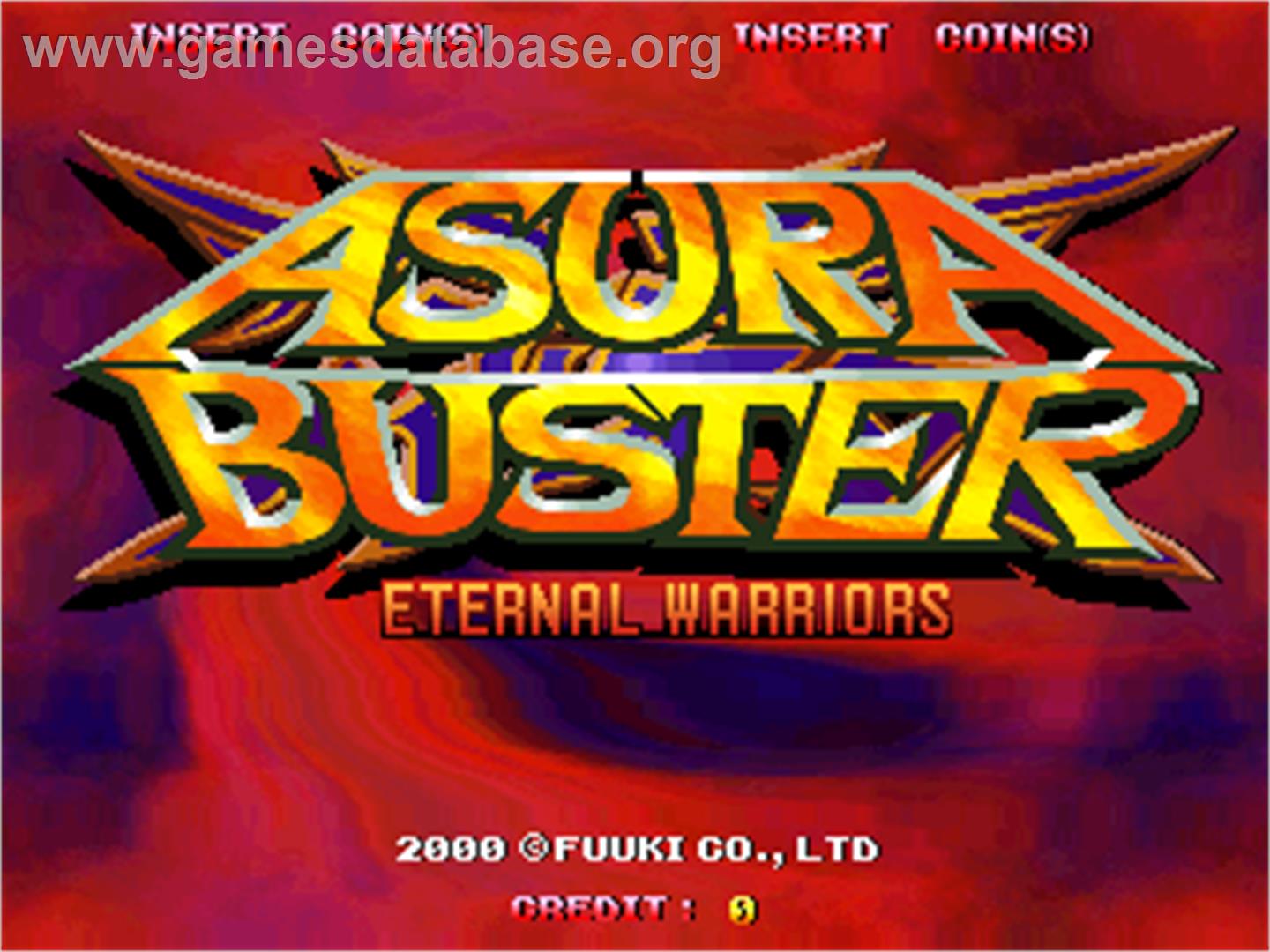 Asura Buster - Eternal Warriors - Arcade - Artwork - Title Screen