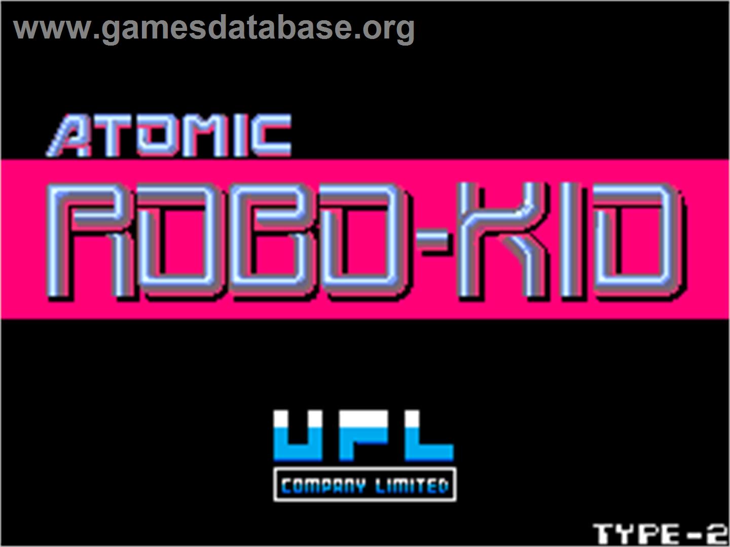 Atomic Robo-kid - Arcade - Artwork - Title Screen